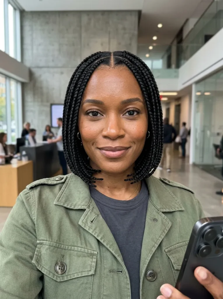 Bob-Length Box Braids