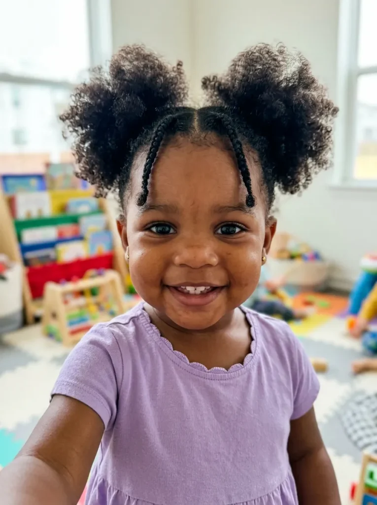 Braided Bangs With Puffs