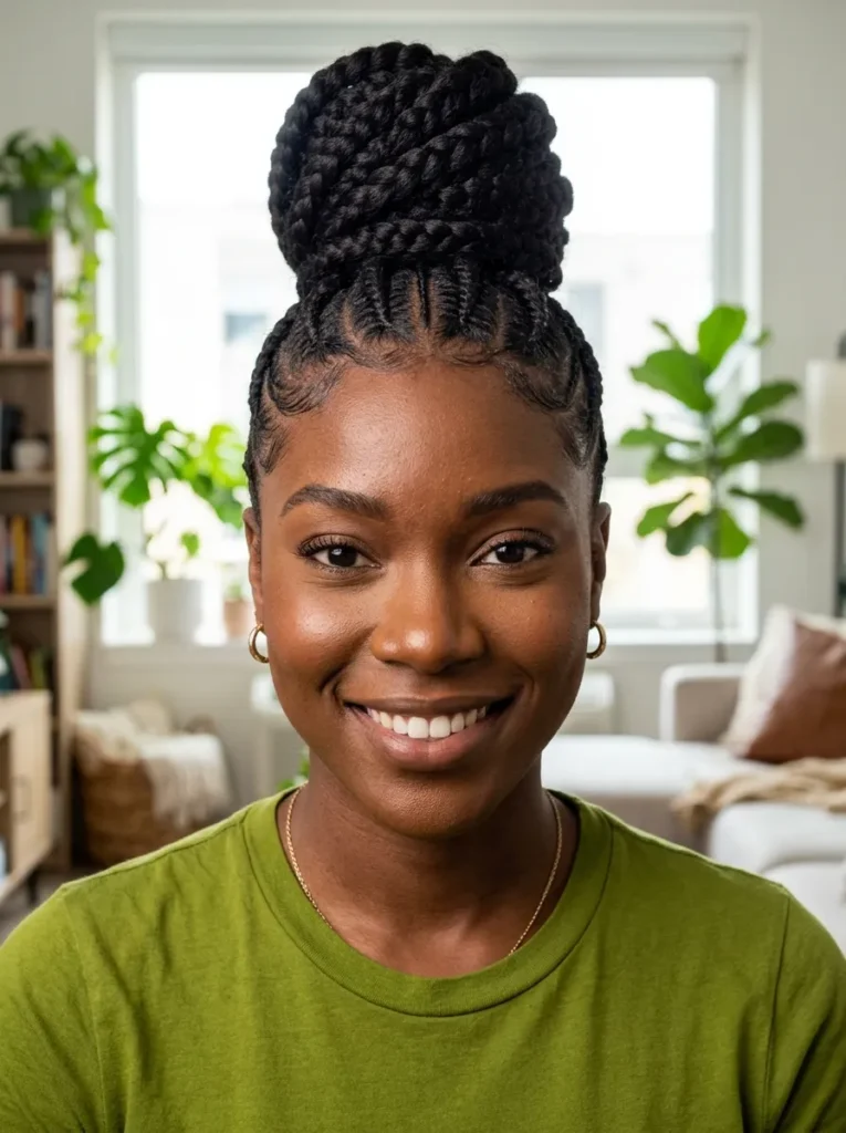 Braided Base Ninja Bun