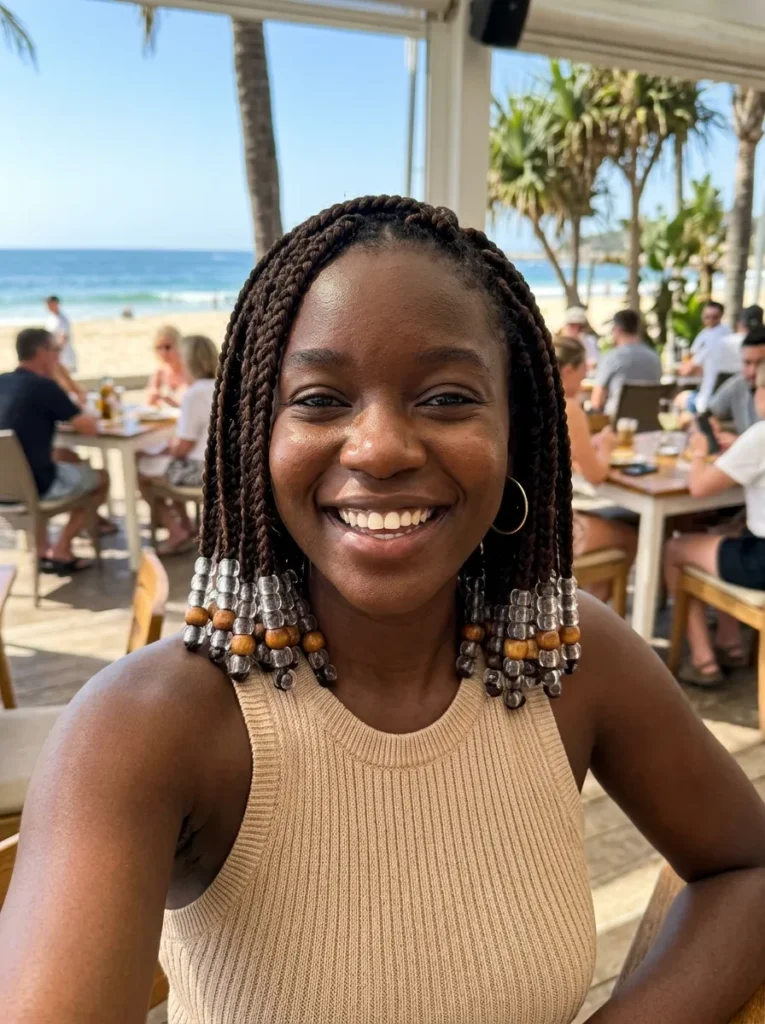 Braided Bob With Beads
