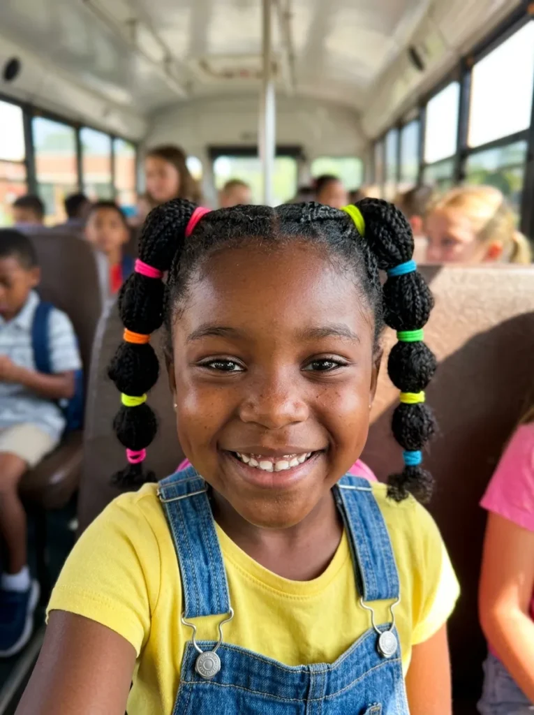 Braided Bubble Ponytails