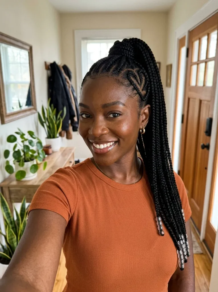 Braided Heart Ponytail