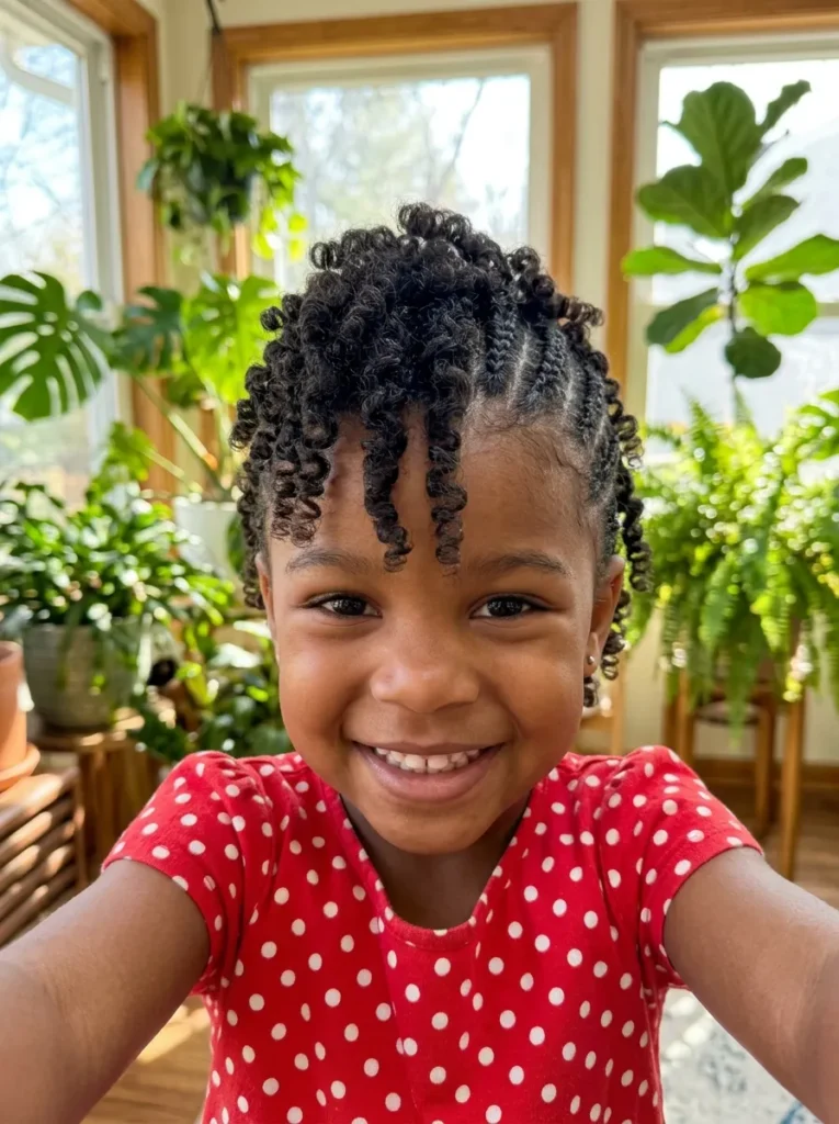 Braided Mohawk With Curls