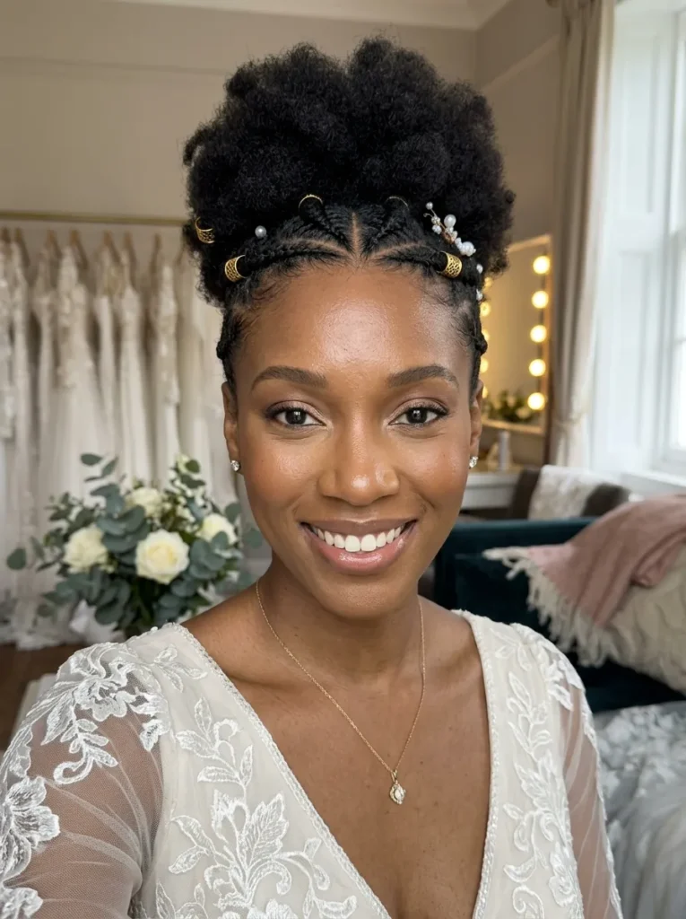 Braided Puff Updo