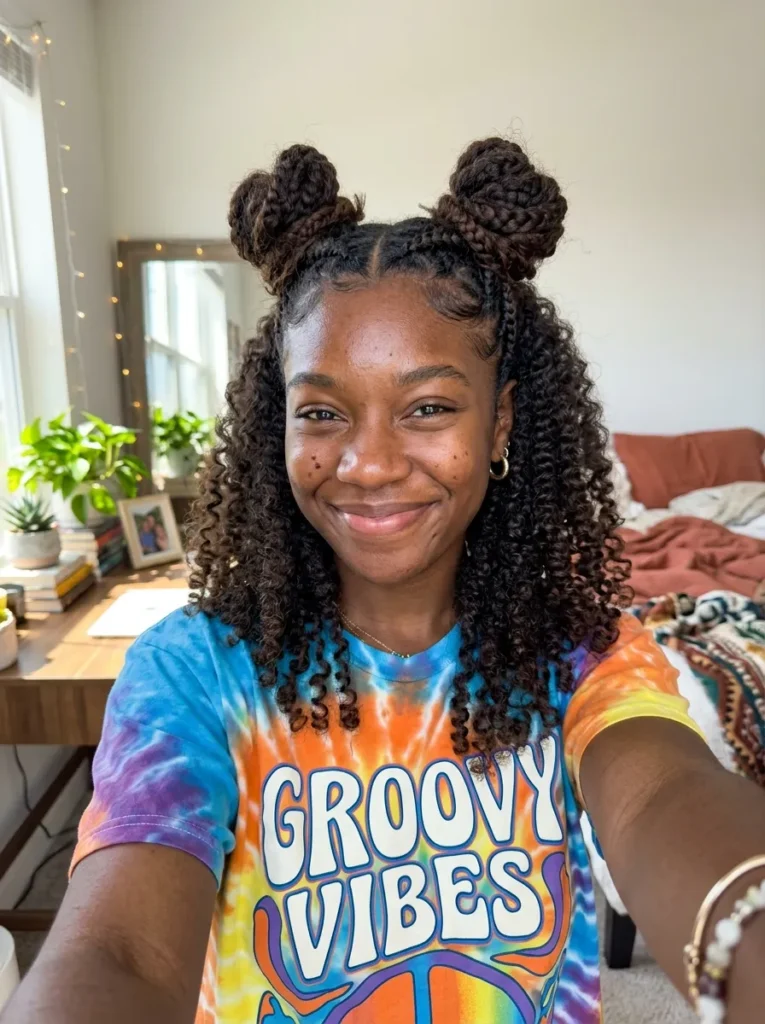 Braided Space Buns