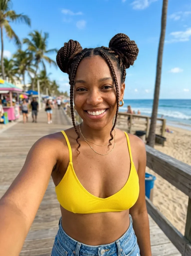 Braided Space Buns