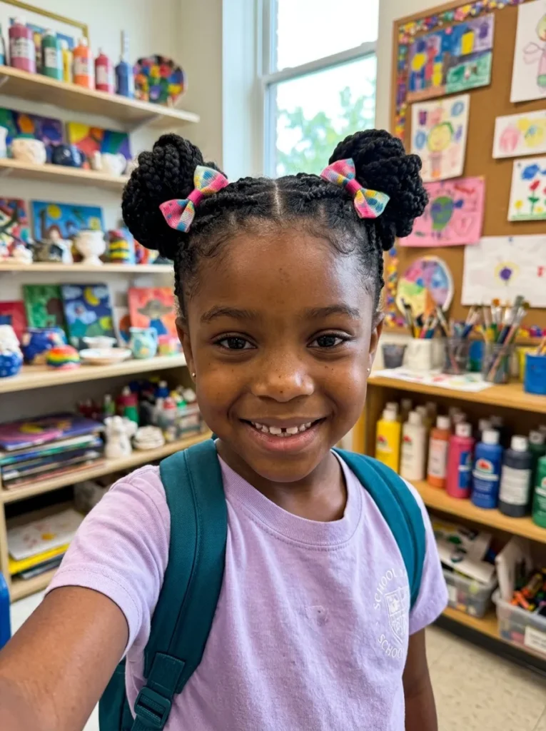 Braided Space Buns