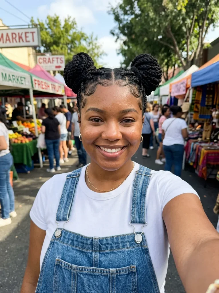 Braided Space Buns