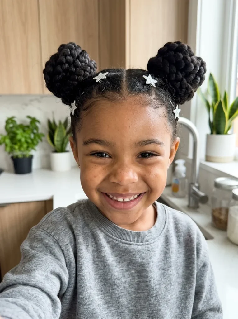 Braided Space Buns