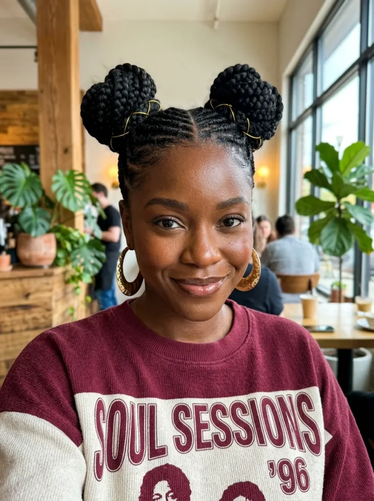Braided Space Buns