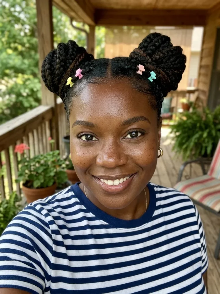 Braided Space Buns