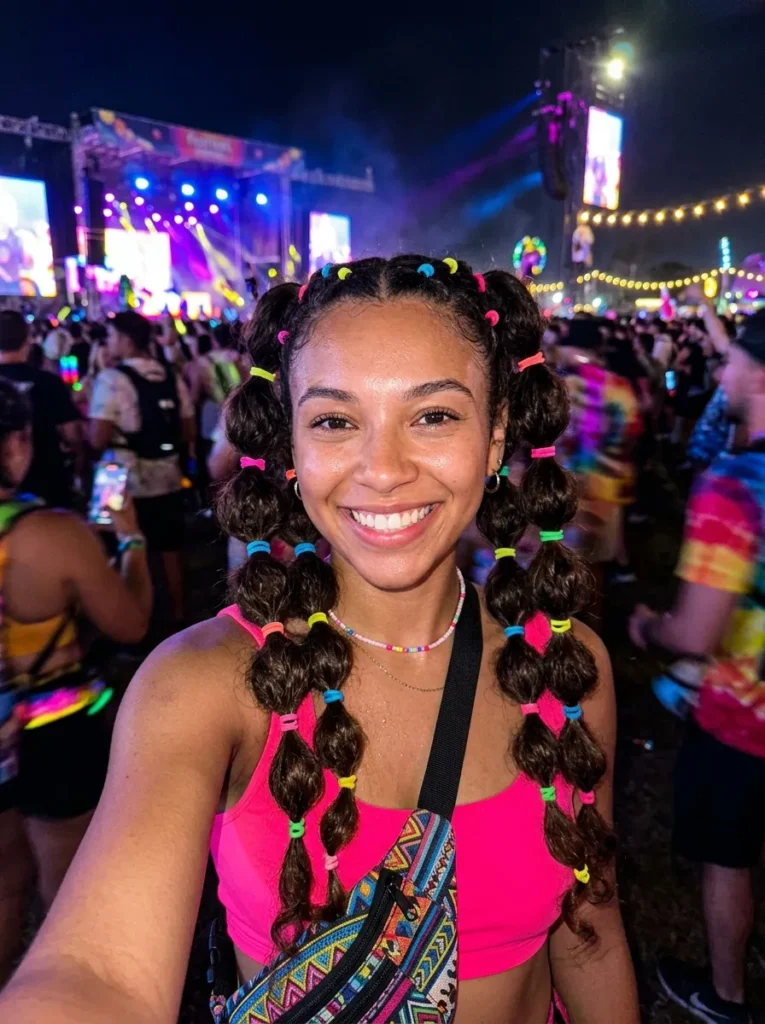 Bubble Braid Pigtails