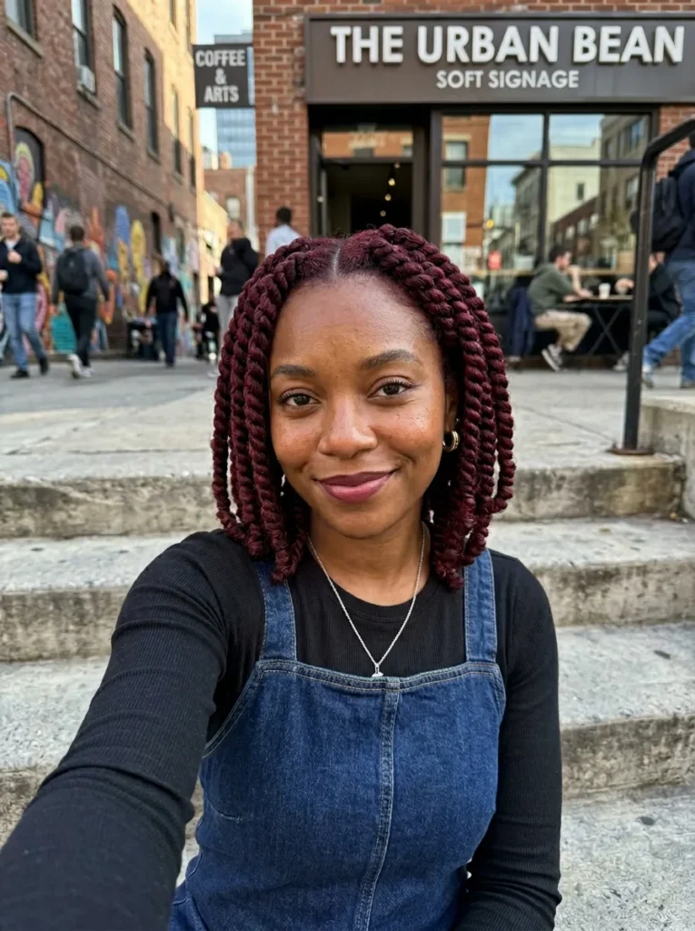 Burgundy Chunky Twists