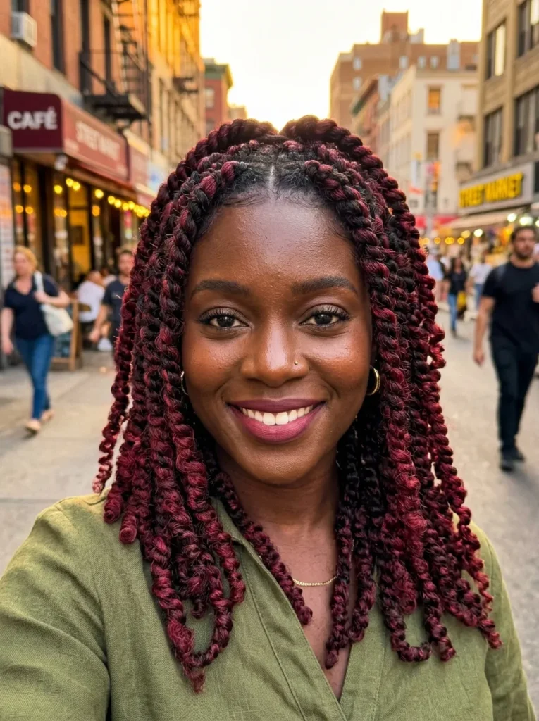 Burgundy Highlighted Twists