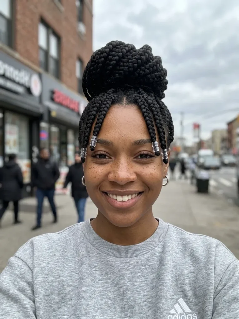 Chunky Updo With Bangs