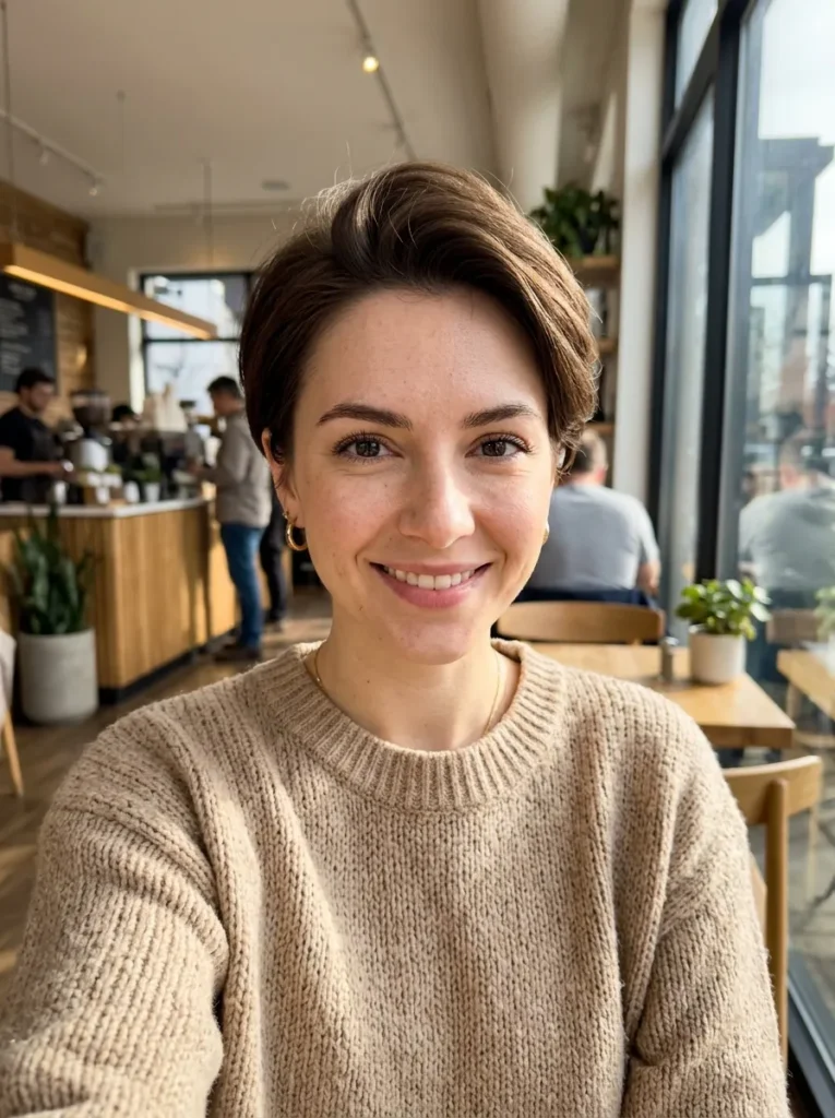 Classic Brown Pixie Cut