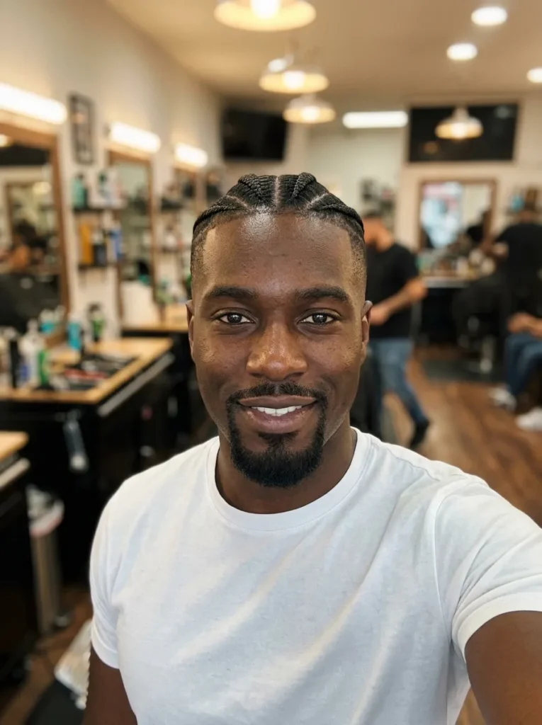 Classic Cornrows Mid Fade