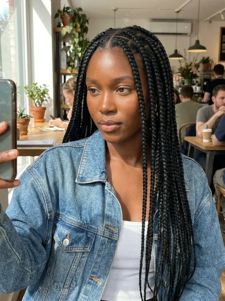 Classic Large Box Braids Hairstyles