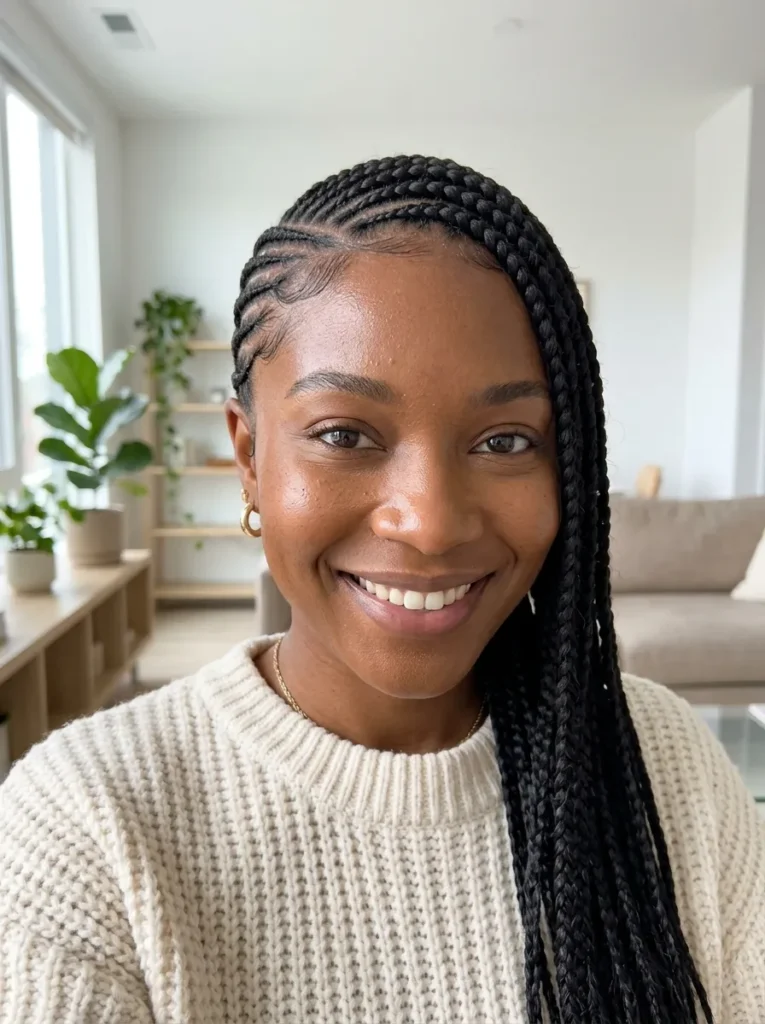 Classic Side-Swept Braids