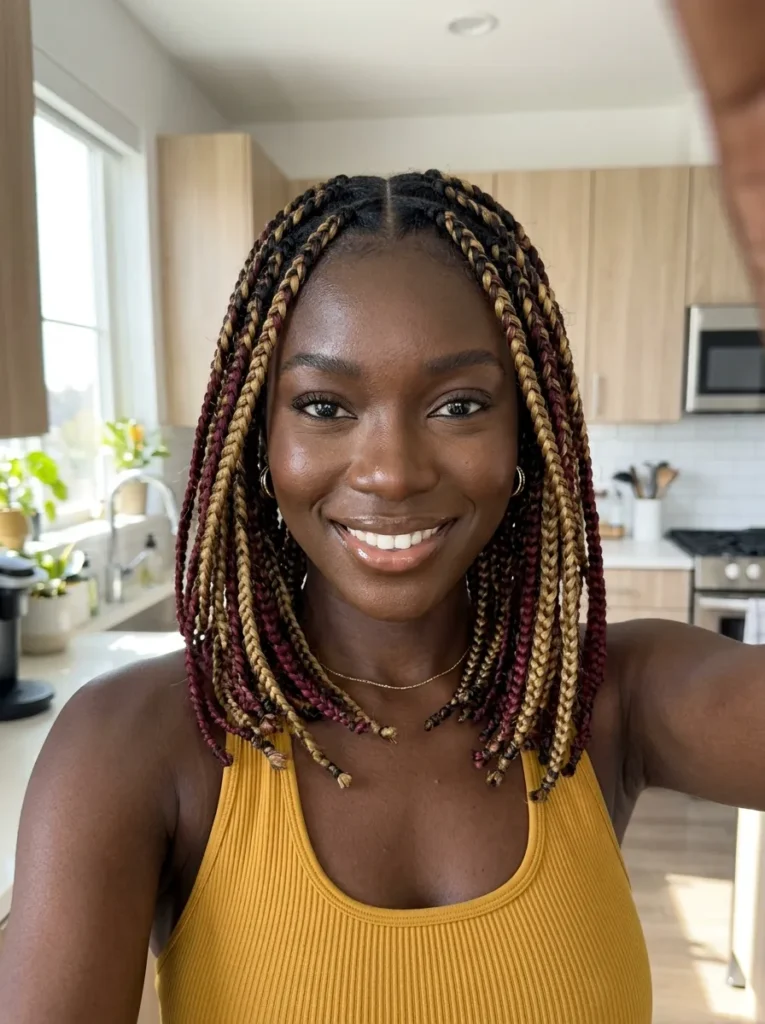 Colored Criss Cross Braids