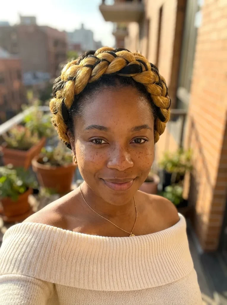 Colored Extension Halo Updo