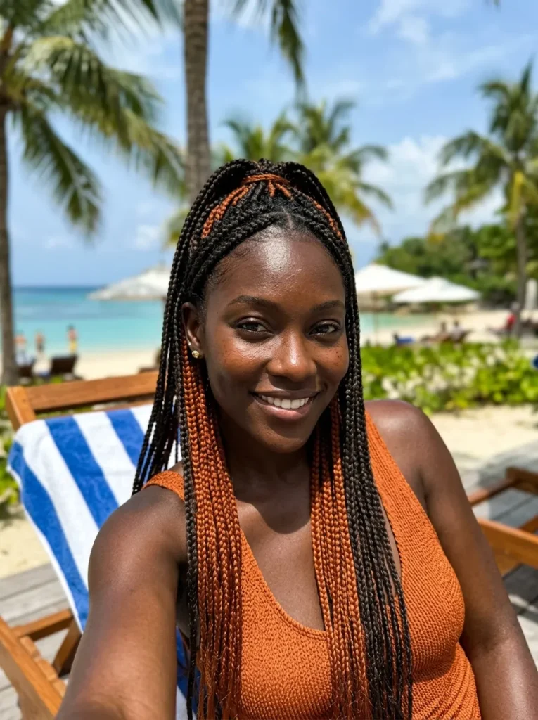 Colored Peekaboo Braids
