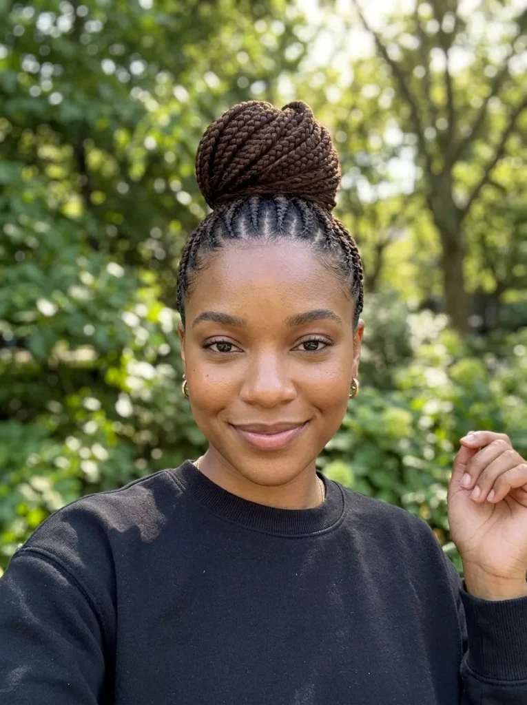 Cornrow Bun Hairstyle