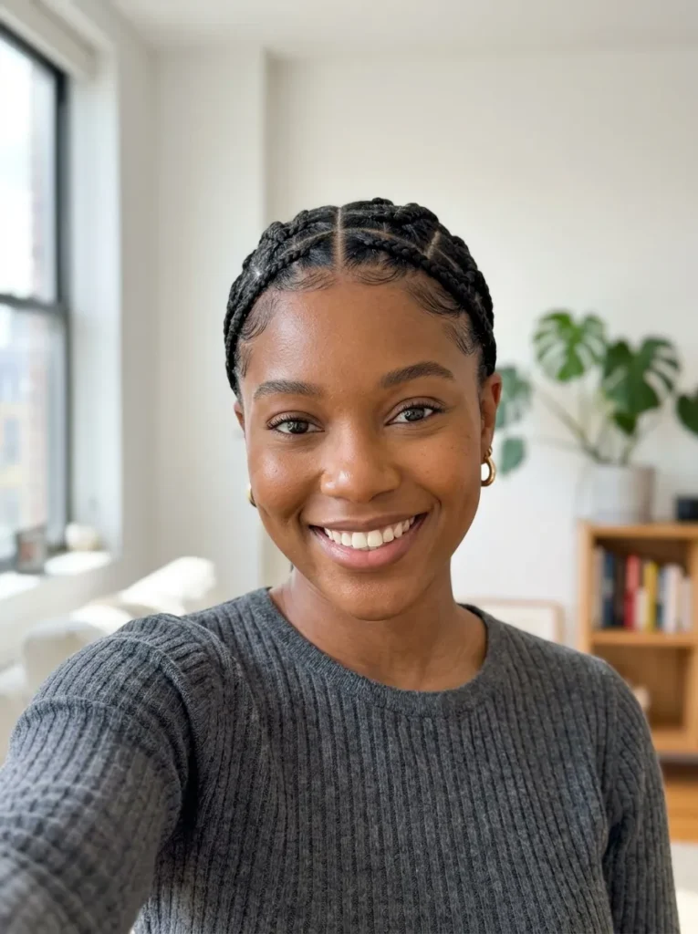 Criss Cross Braids Front