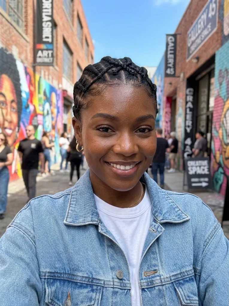 Criss-Cross Front Braids