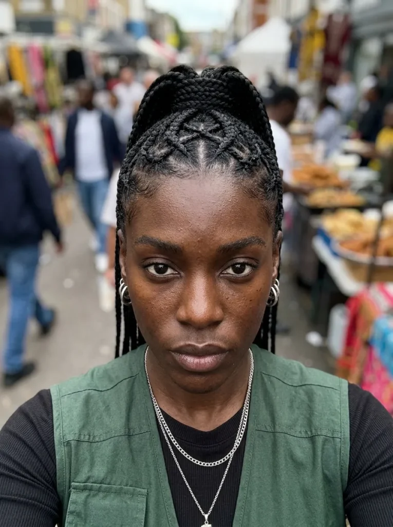 Criss-Cross Front Cornrows