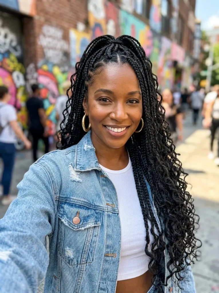 Criss Cross Goddess Braids