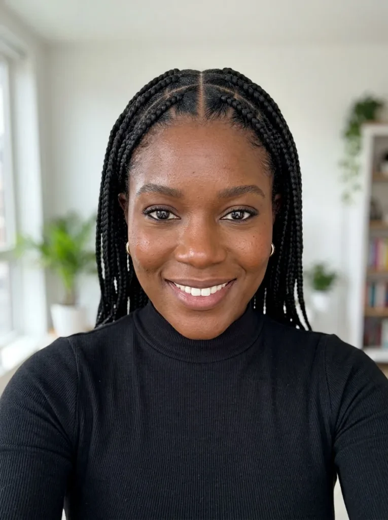 Criss-Cross Part Box Braids