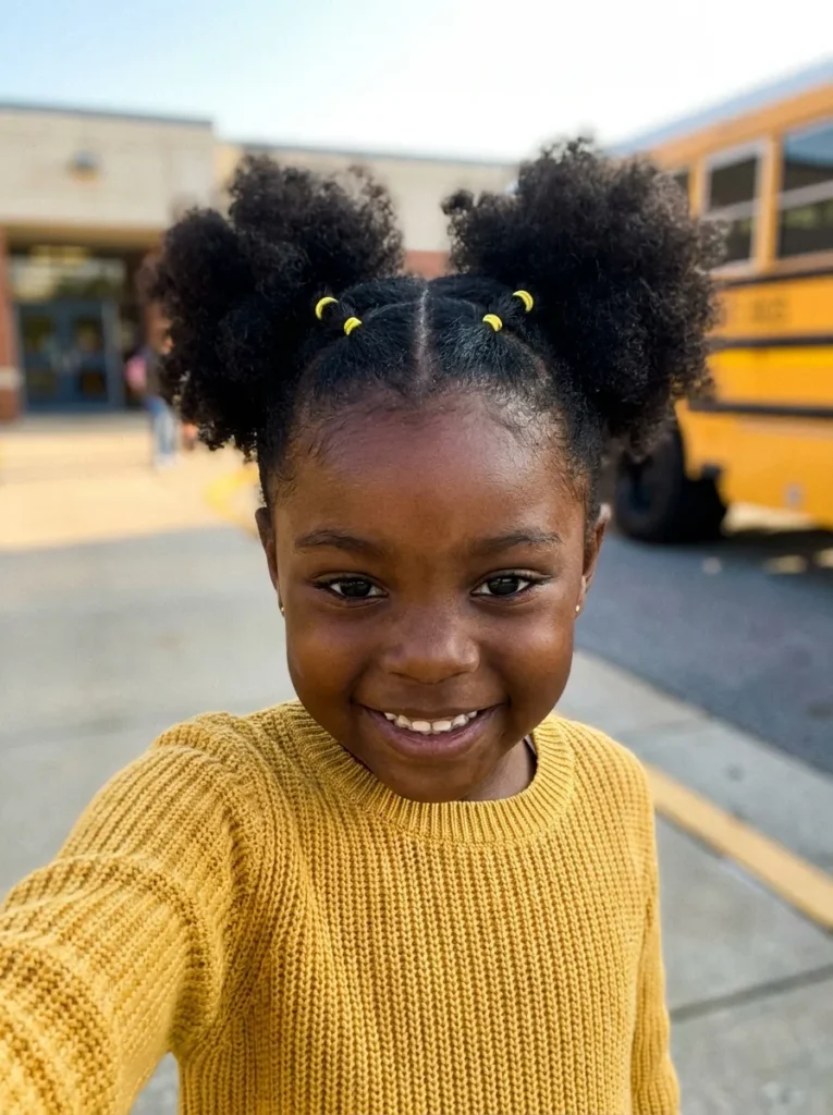 Criss-Cross Rubber Band Pigtails