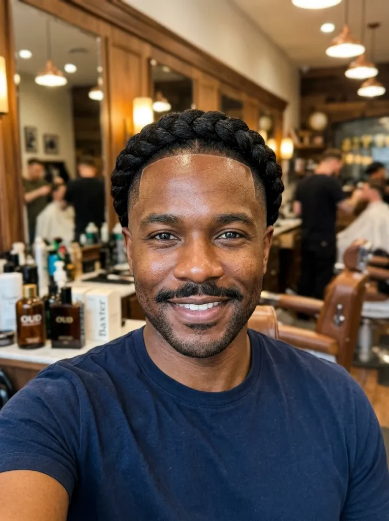 Crown Braid Skin Fade