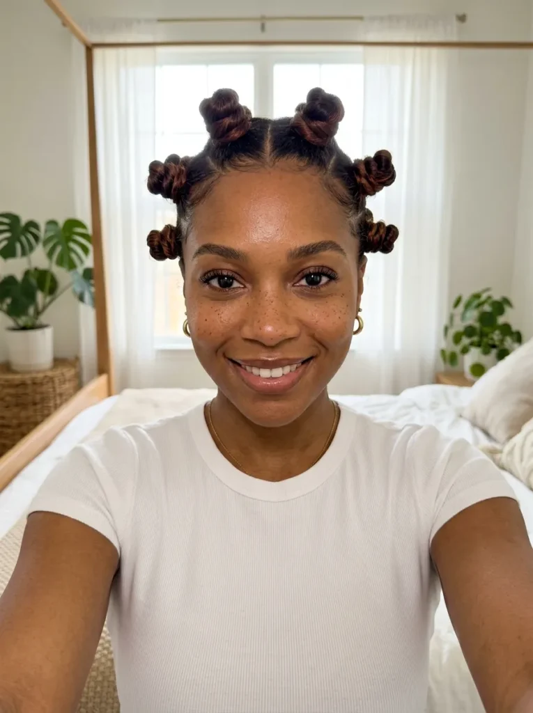 Cute Bantu Knots