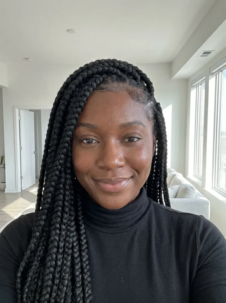 Deep Side Part Braids