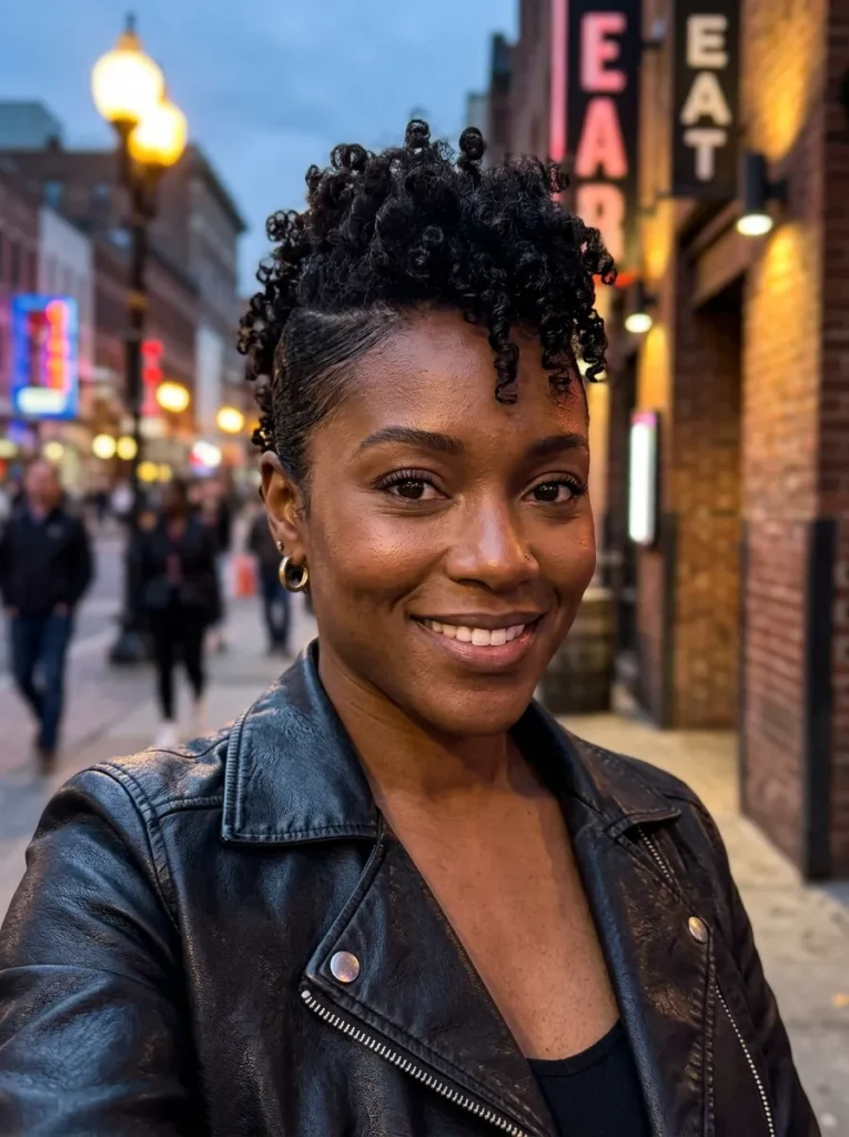 Edgy Curly Faux Hawk