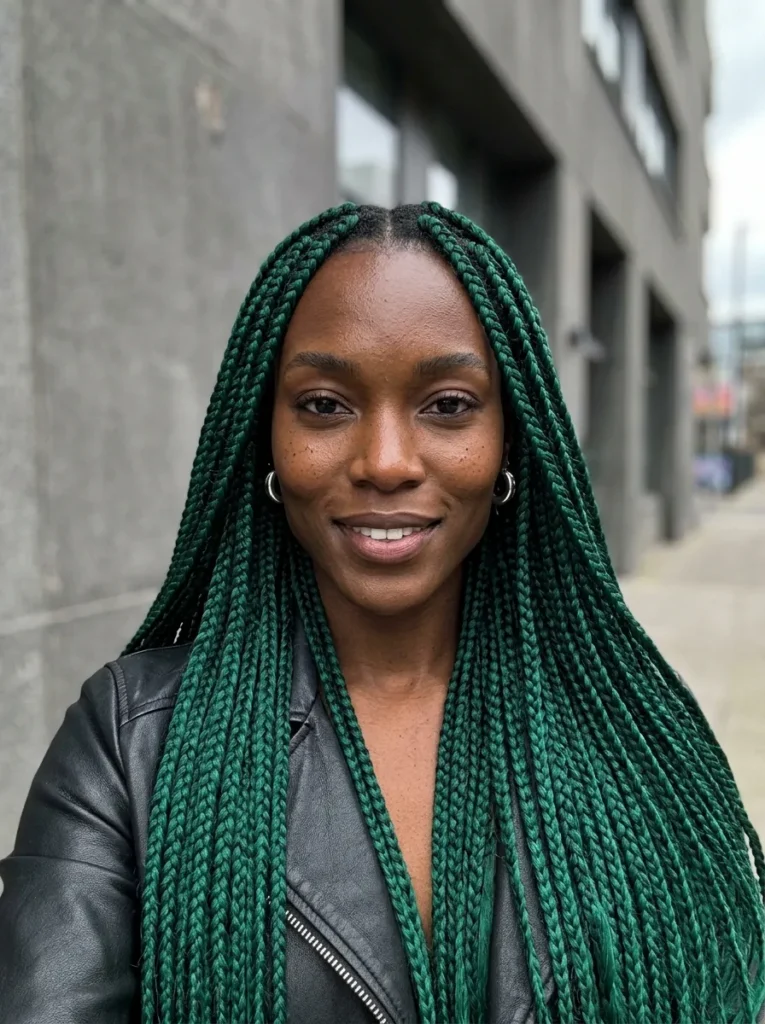 Emerald Green Statement Braids