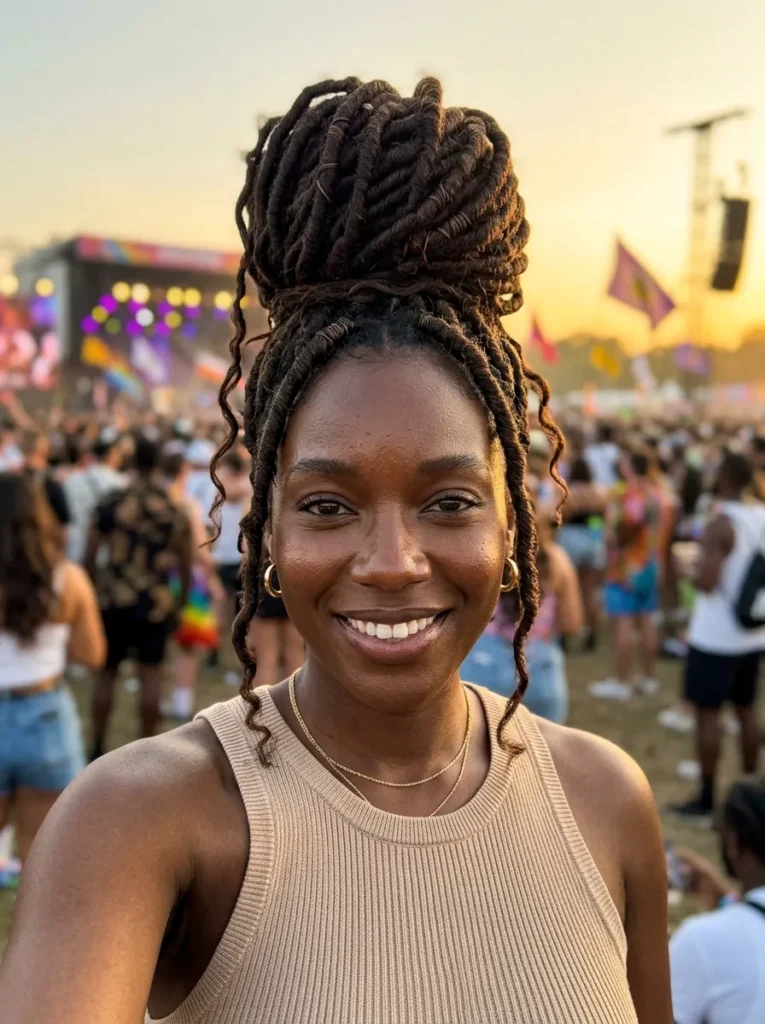 Faux Locs High Knot