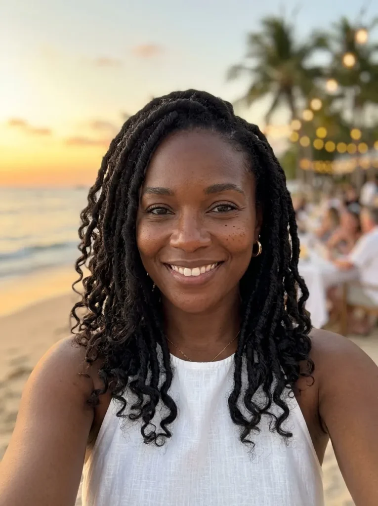 Faux Locs With Curly Ends