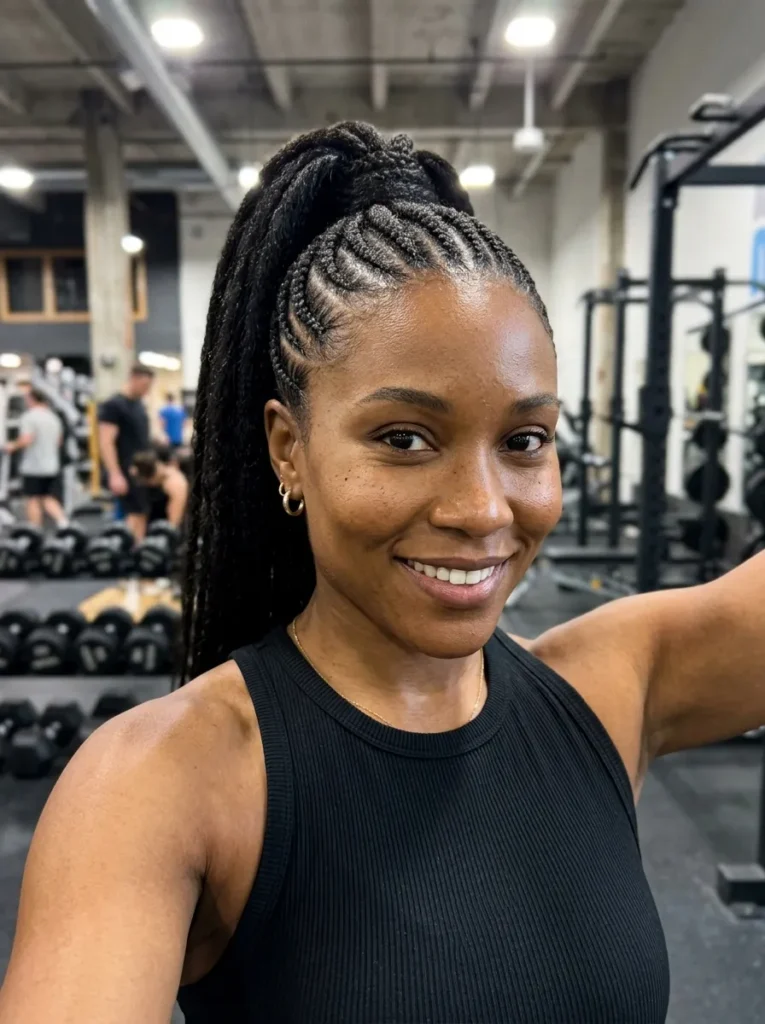 Feed In Cornrows Ponytail