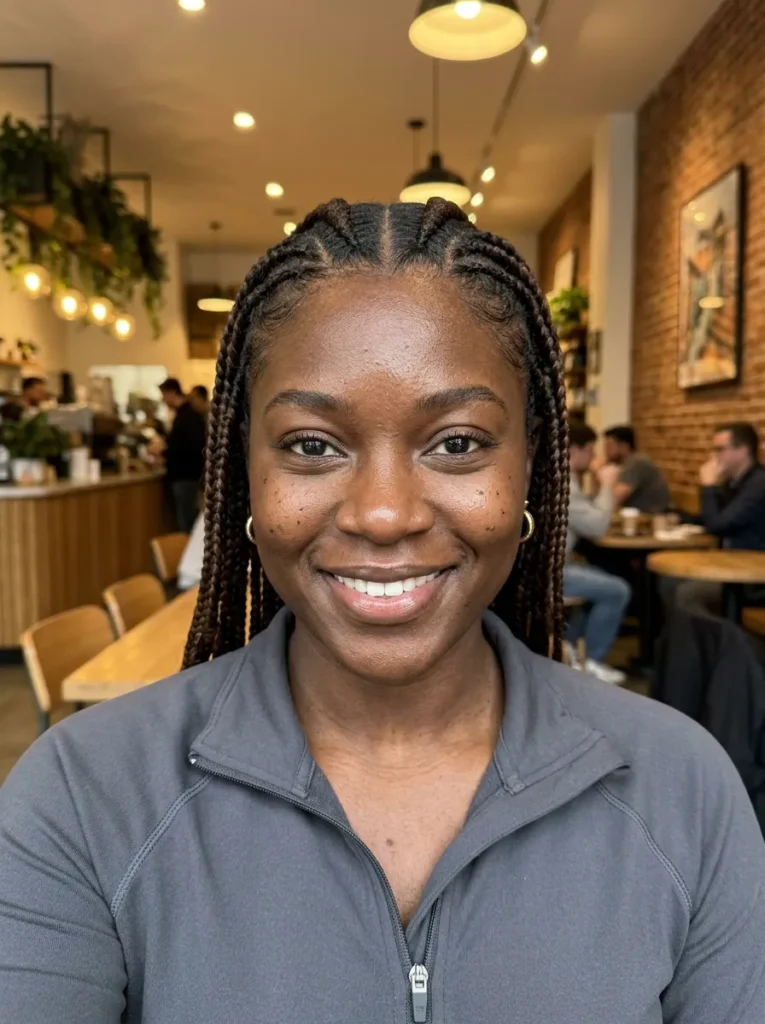 Feed In Stitch Braids Hairstyles on Natural Hair