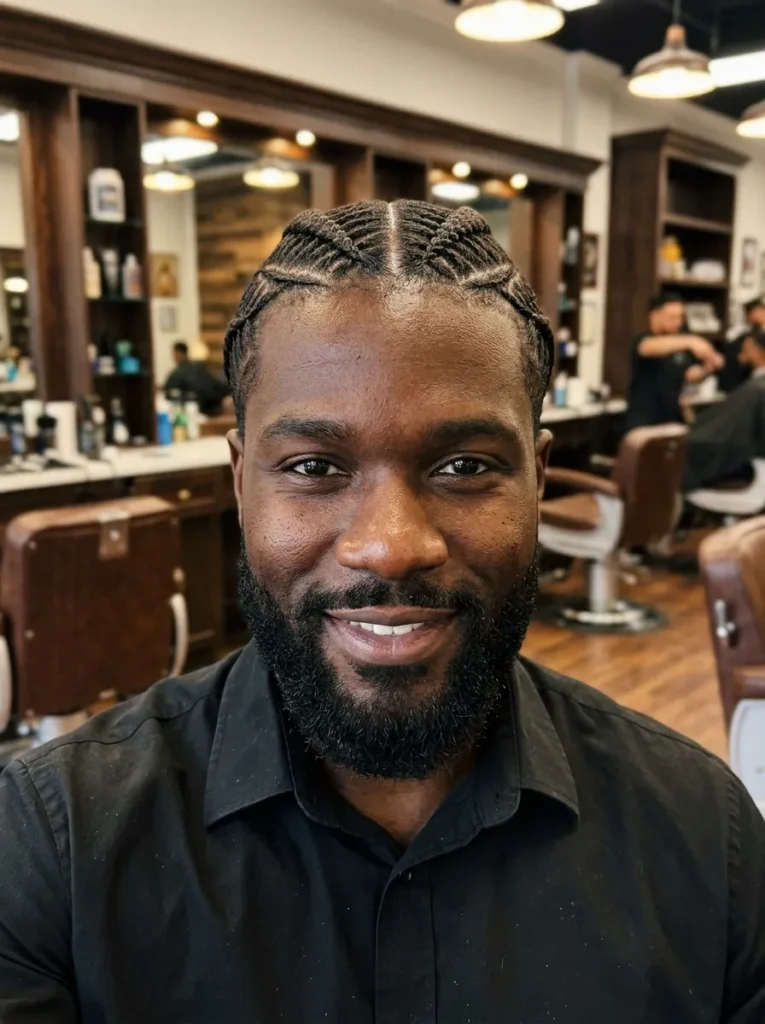 Fishbone Cornrow Pattern