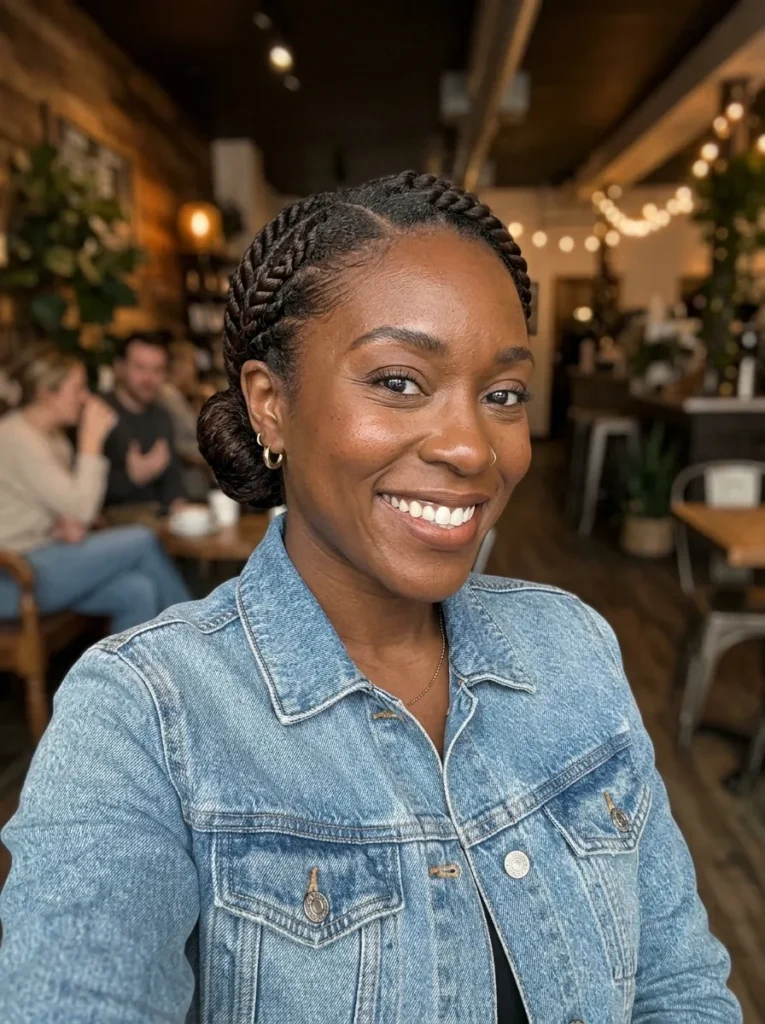 Flat Twists Into Low Bun