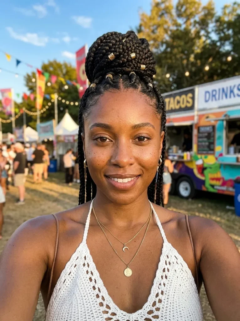 Goddess Braids Updo