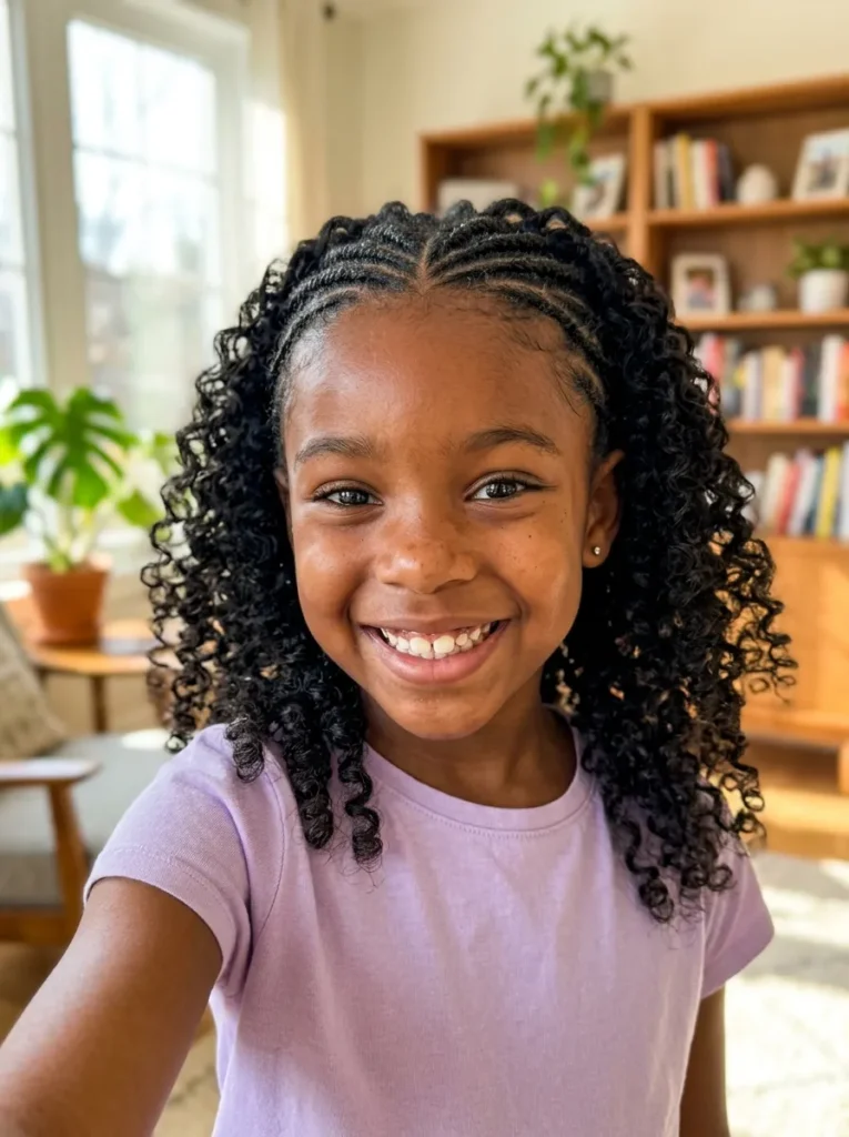 Half Braids Half Curls