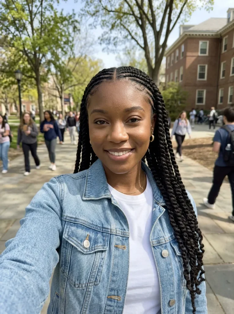 Half-Cornrow Half-Twist Combo
