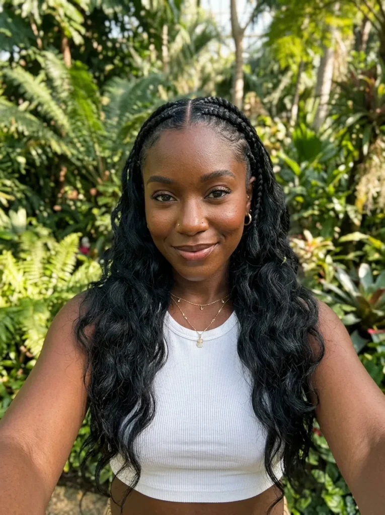 Half-Cornrow Loose Flow