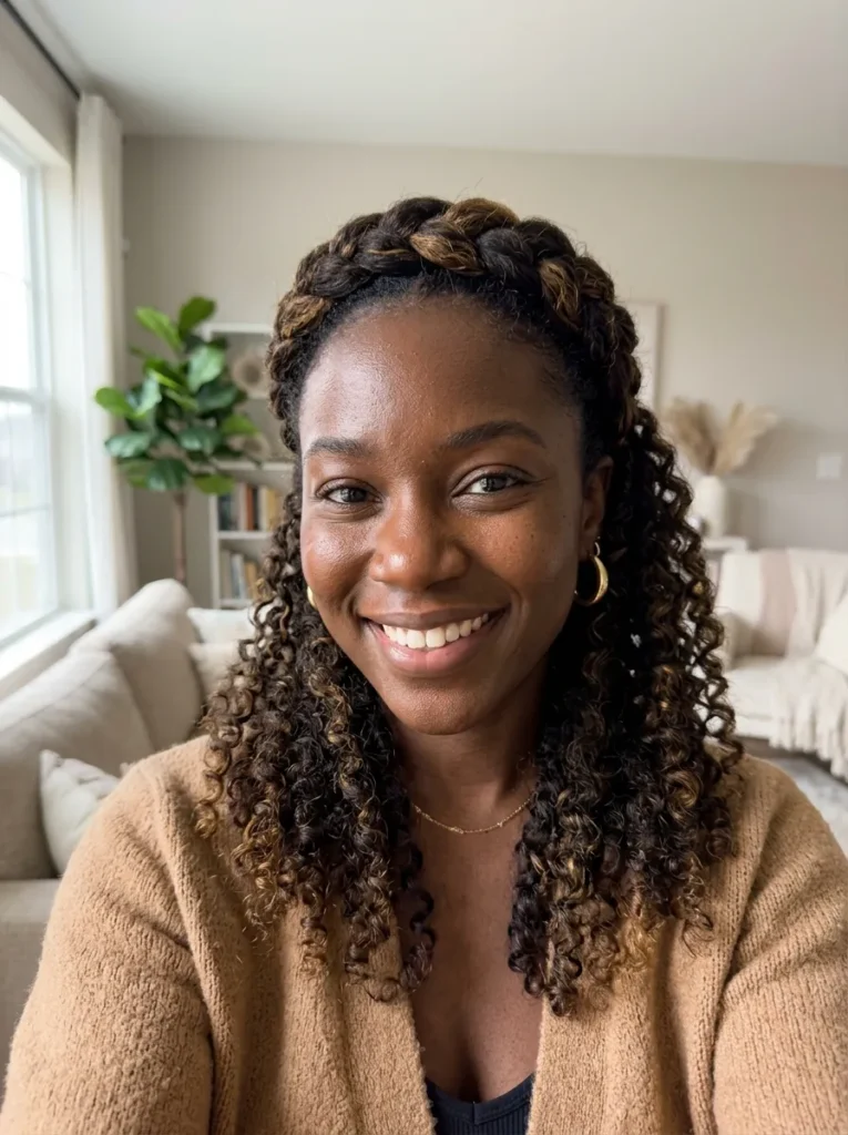 Half-Up Crown Braid