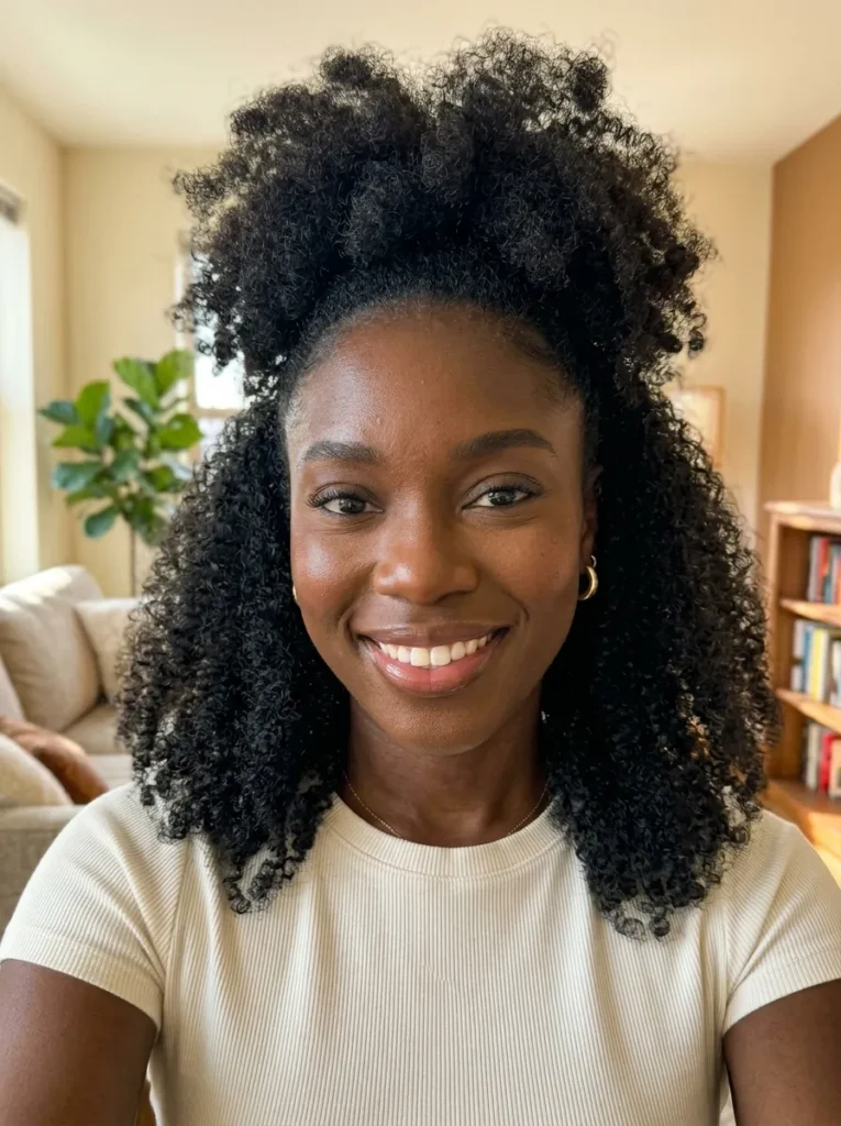 Half-Up, Half-Down Puff